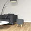 Repose-pieds rond avec rangement et tabouret