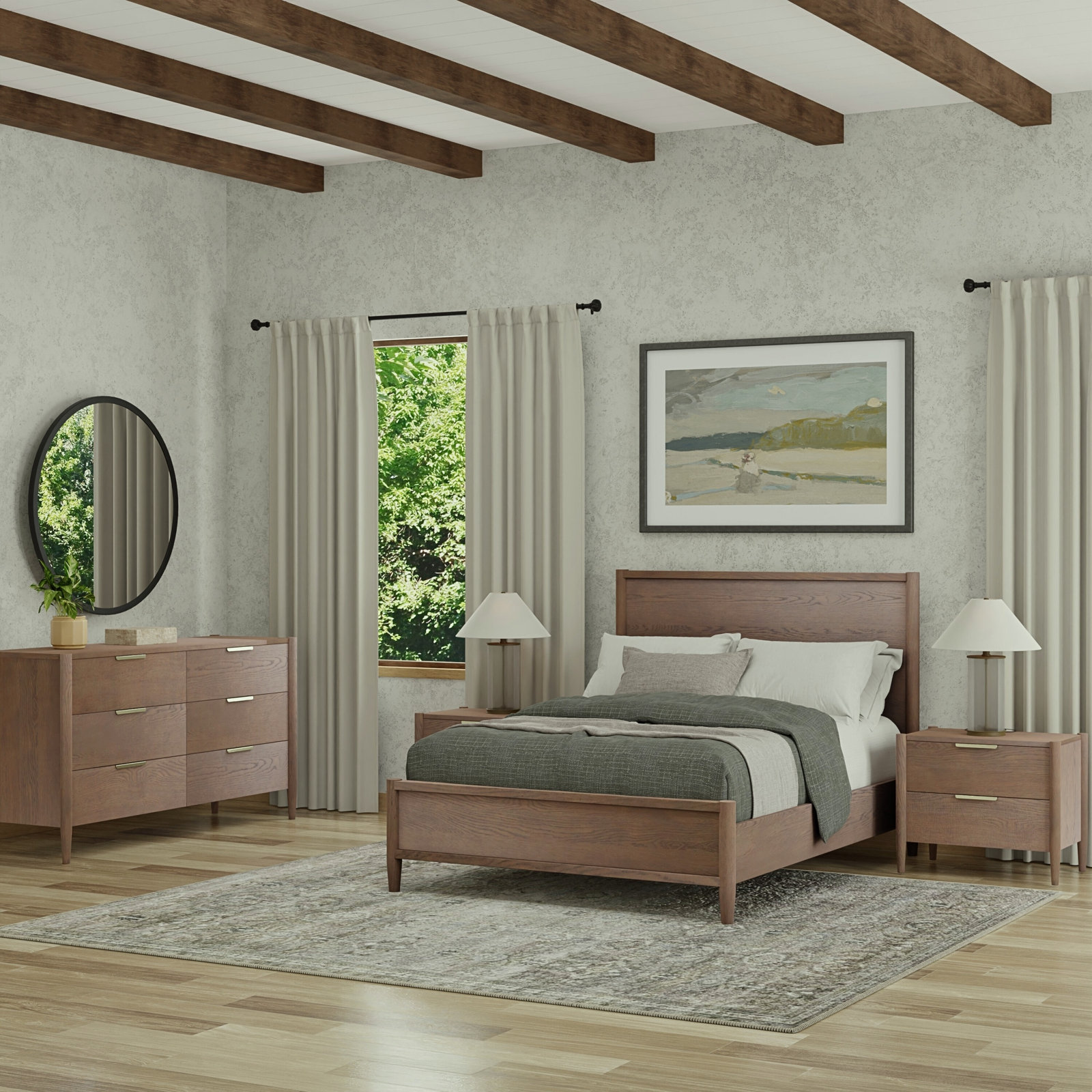 Reece Panel Bed, Natural, King