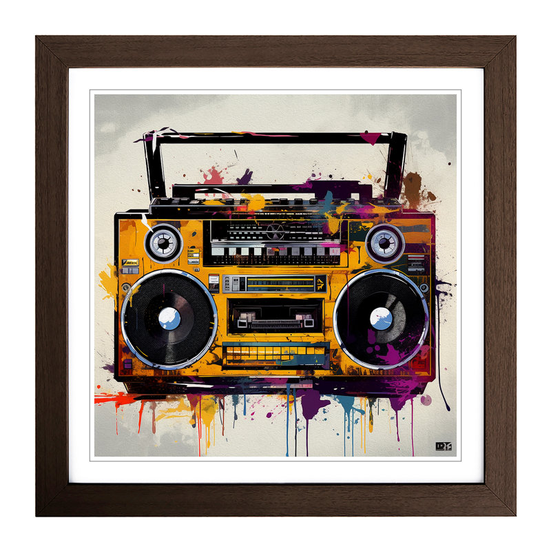 Single Picture Frame Print on Wood, Walnut