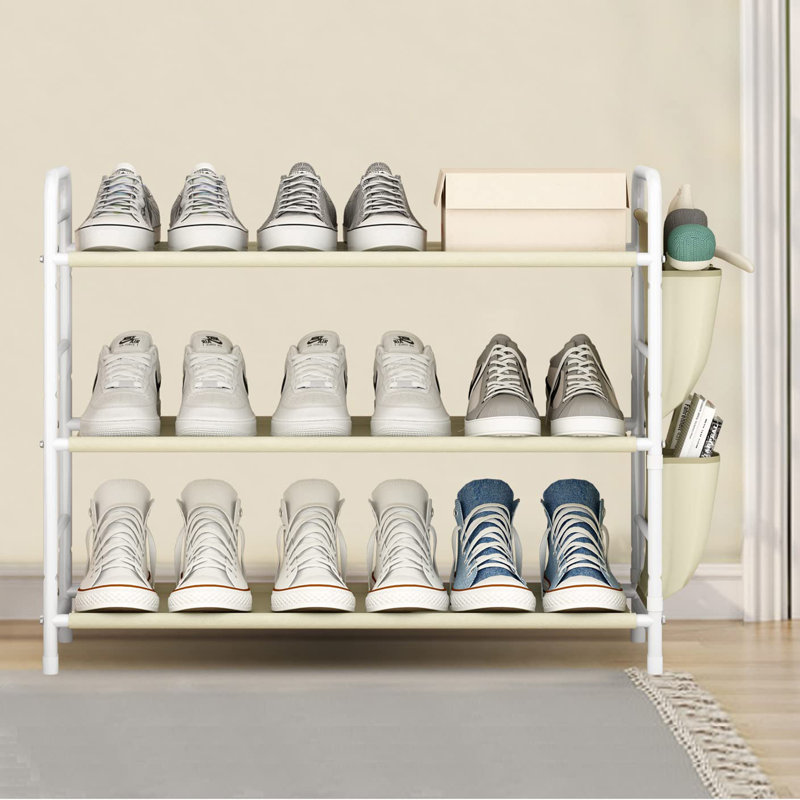 9 Pair Shoe Rack, Beige