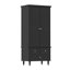 Armoire peinte noire, tringle suspendue et 3 tiroirs l 31,5 po x H 70,9 po