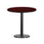 Plateau de table rond en stratifié de 24 po avec base de bar ronde de 18 po Jamey-1867976297-1867976235-1867976234