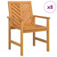 Garden Dining Chair Brown Standard Solid Acacia Wood