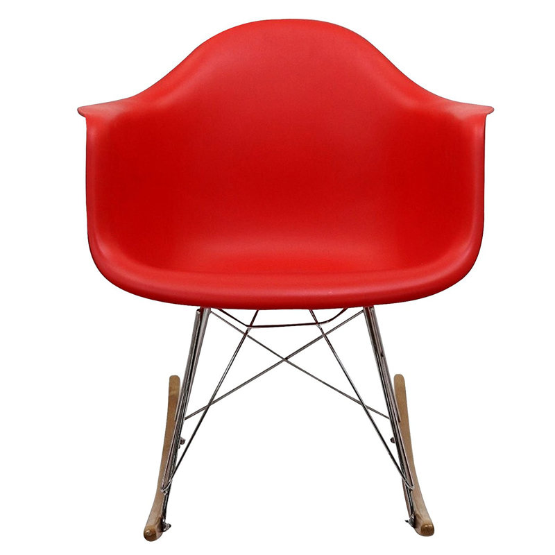 Chaise berçante Wilhoit, rouge