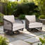 Ensemble de conversation pivotante en aluminium pour 5 personnes avec coussins Asheville