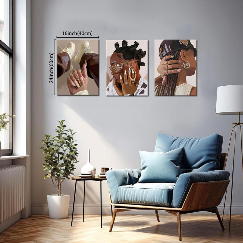 3 Piece Wrapped Canvas Set
