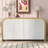 4-Door Curved Corner Design Wavy Door Panel Cabinet With Adjustable Shelves-1267220522