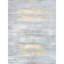 Handmade Silk and Wool Abstract Area Rug-1234092309