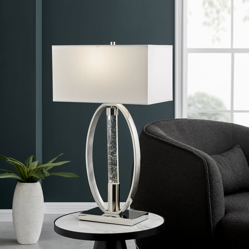 Lampe de table en cristal et chrome étincelant Karnowski / 2 lumières