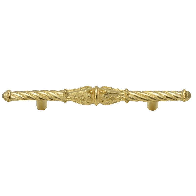 Acanthus 3 inches c.c. pull Romanesque style in Gilded Mercury, Gold, 4"