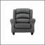 Chaise berçante en tissu gris Fabien
