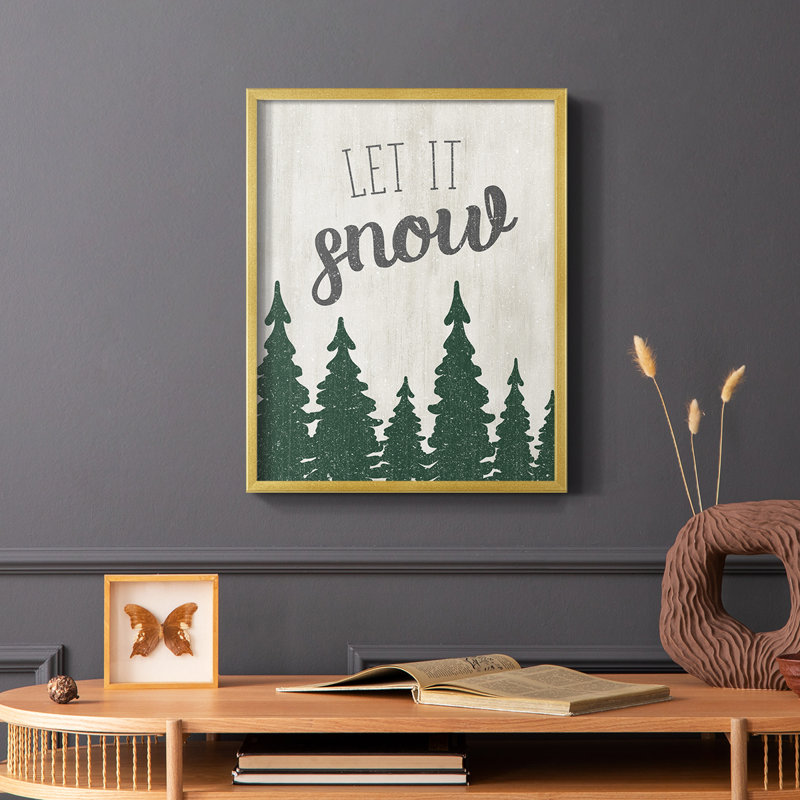 Let It Snow Forest, reproduction encadrée - bois massif, H 20 po x l 16 po