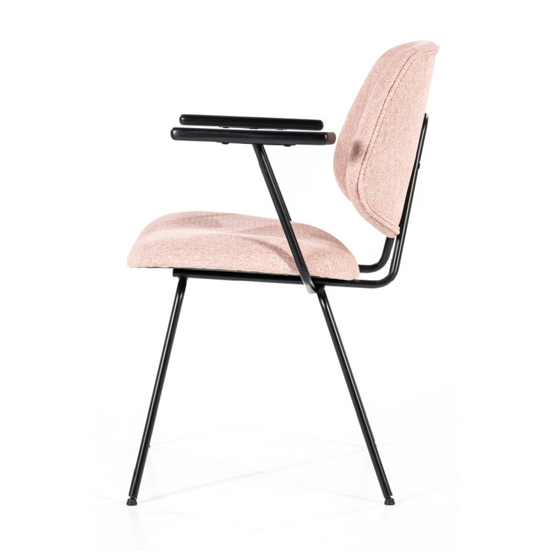 Lynn Upholstered Arm Chair, Pink