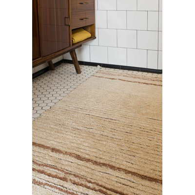 Tapis réversible lavable simple caramel