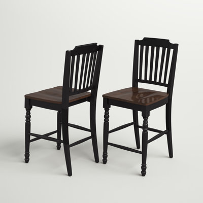 Annadiane Solid Wood Counter Stool with Solid Wood Frame