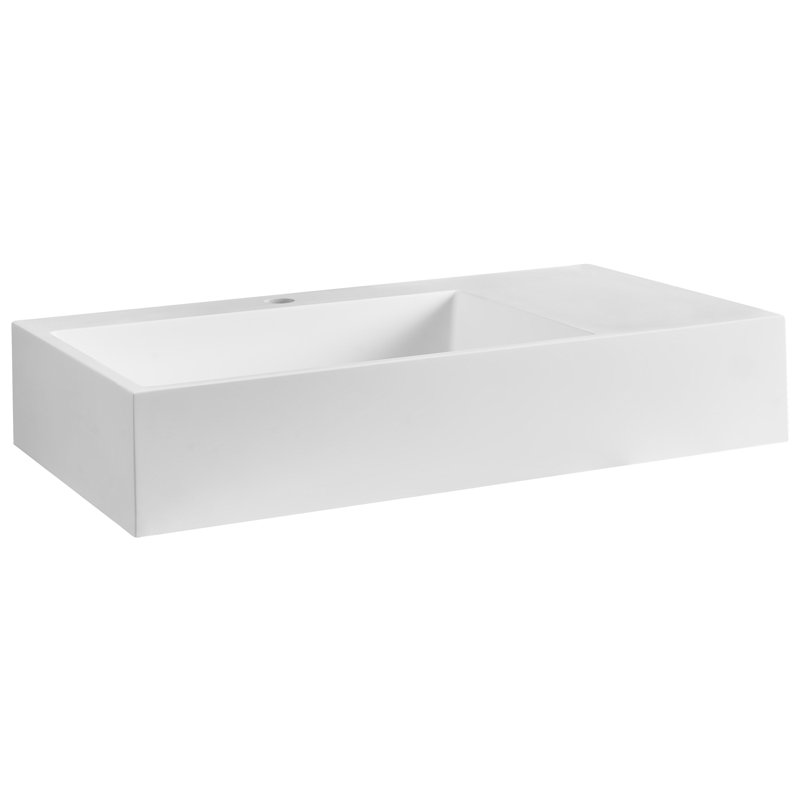 Wall Hung Basin CUSCO, White, 750cm H x 430cm W x 150cm D