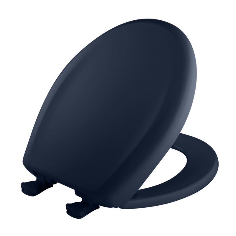 Siège de toilette rond, Bleu marine