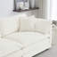 Canapé modulaire en chenille blanc avec tissu d'ameublement modulaire et réversible