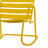 1-Piece Yellow Metal Patio Rocking Chair