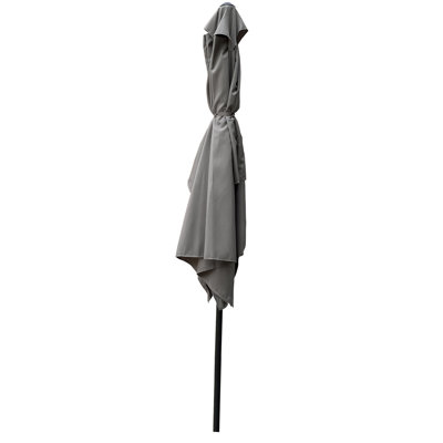 Parasol imperméable d'extérieur 6 x 9 pi avec manivelle et bouton poussoir inclinable sans rabat pour le jardin