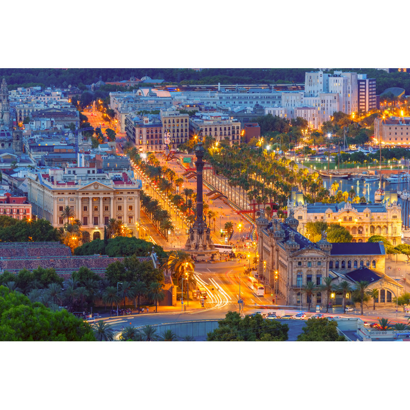 Barcelona, Catalonia, Spain by KavalenkavaVolha - Wrapped Canvas Print, 30cm H x 46cm W x 3.8cm D