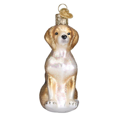 Ornement en verre soufflé pour arbre de Noël Old World, Beagle