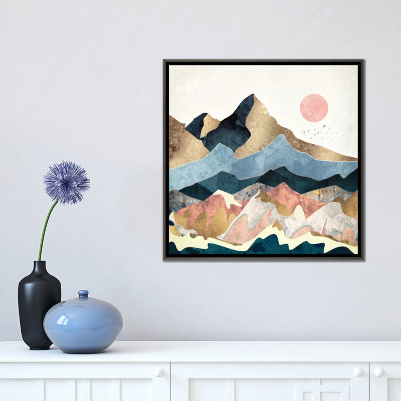 « golden peaks » par spacefrog designs-impression, H 18 po x l 18 po x P 1,5 po, Toile tendue
