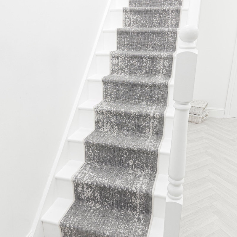 Stair Runner Abstract Flatweave Area Rug, Runner 60 x 480 cm