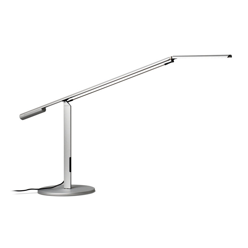144.15cm LED Task Floor Lamp, Silver