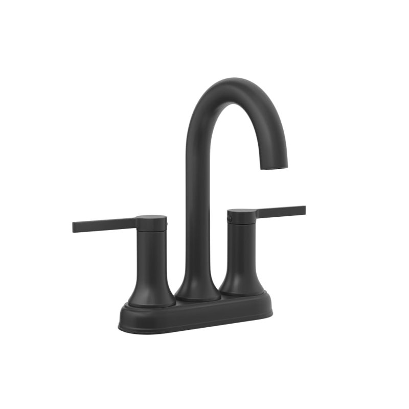 Centerset Bathroom Faucet, Matte Black