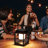 7.4" Integrated Dimmable Led Solar Outdoor Lantern - Ip44 Waterproof Battery Powered Lamp For Patio Camping