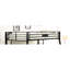 Lit superposé noir sablé, taille double / grand, structure en métal, poids de 121 lb, barrière de sécurité pour lit noir supplémentaire, très grand / grand, hauteur de 65 po, avec foyer et côté
