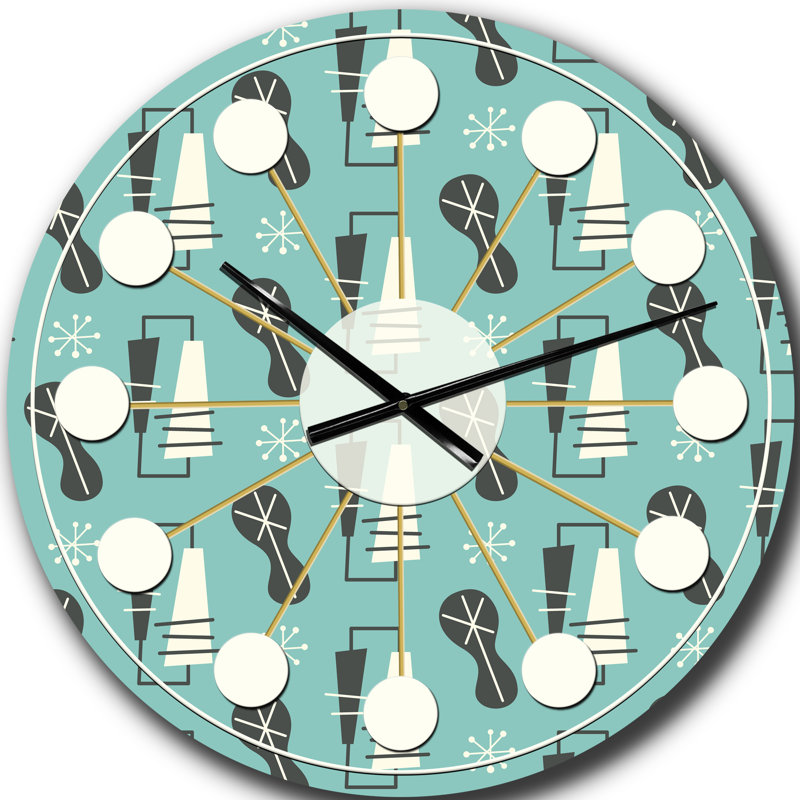 Horloge murale 1950 Mid-Century 1950, Grand