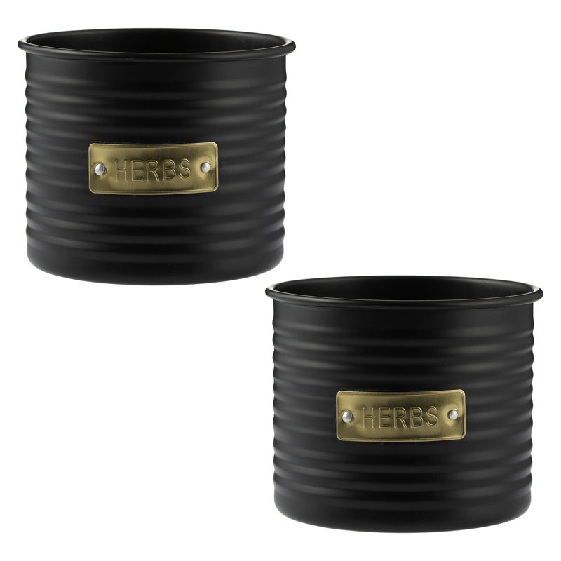 Otto Herb Planters, Satin Black