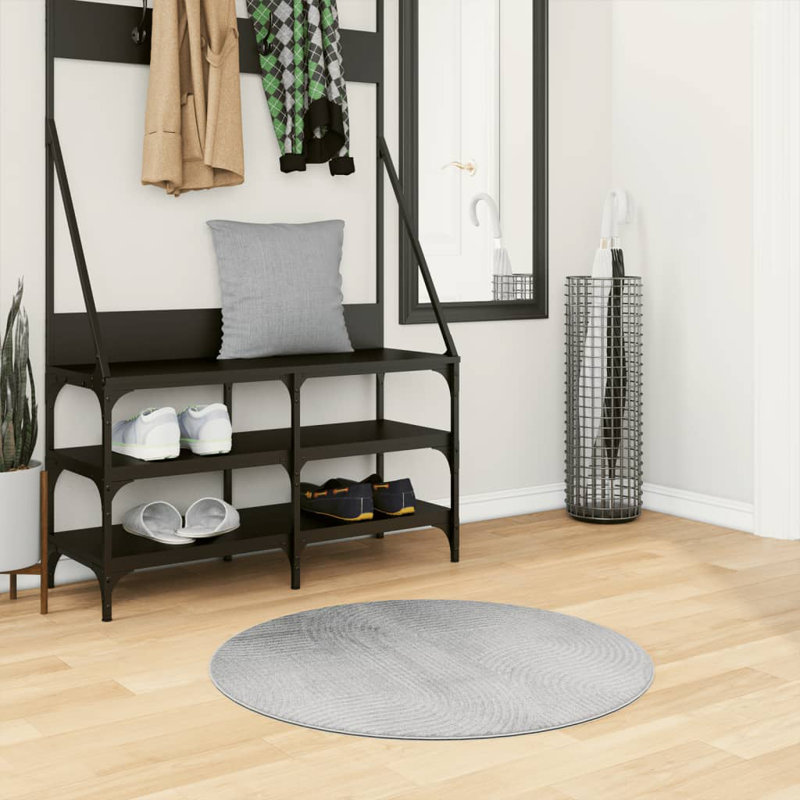 Charmel Solid Colour Area Rug, Round 80cm