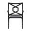 Ensemble de chaises d'extérieur 4 pièces, structure en fer résistant aux intempéries, finition thermolaquée pour le patio, noir