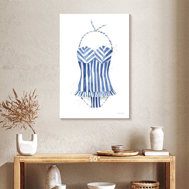 Maillot de bain bleu Sh Shetworth, H 24 po x l 16 po