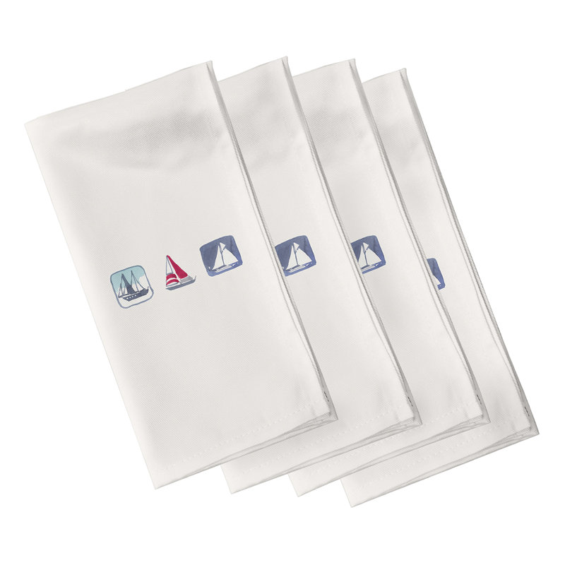 Hare Boat Trio Napkins, Ivory