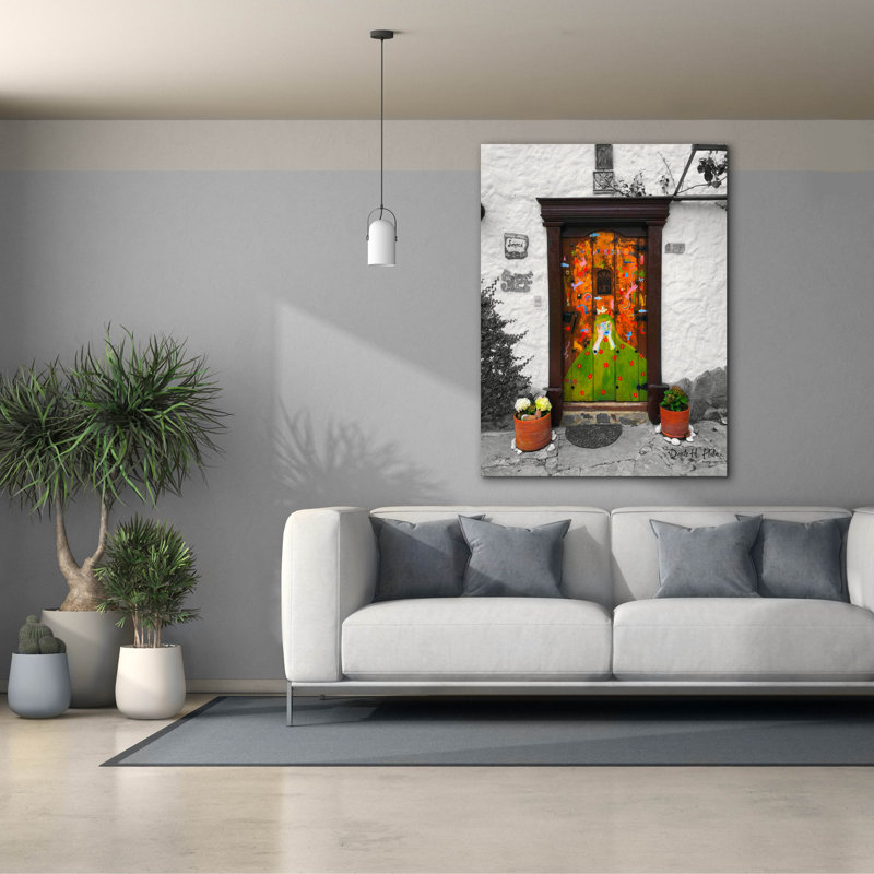  «Peekaboo» par Dante Plata, art mural sur toile, 40 po x 54 po
