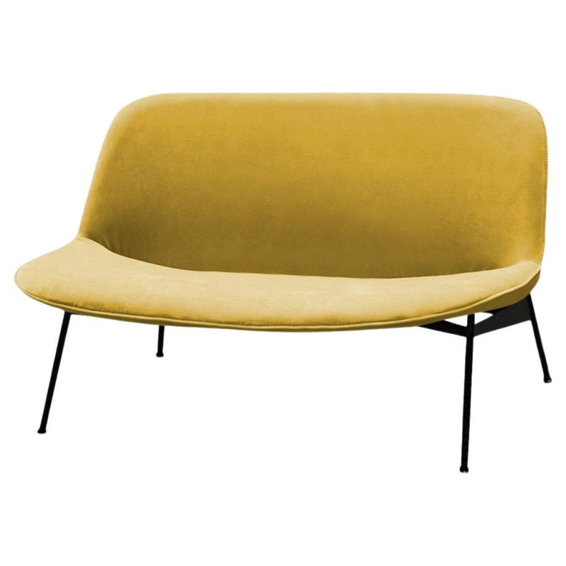 Chiado Loveseat, Black, Corn Velvet