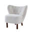 Fauteuil d'appoint blanc - siège à oreilles rembourré