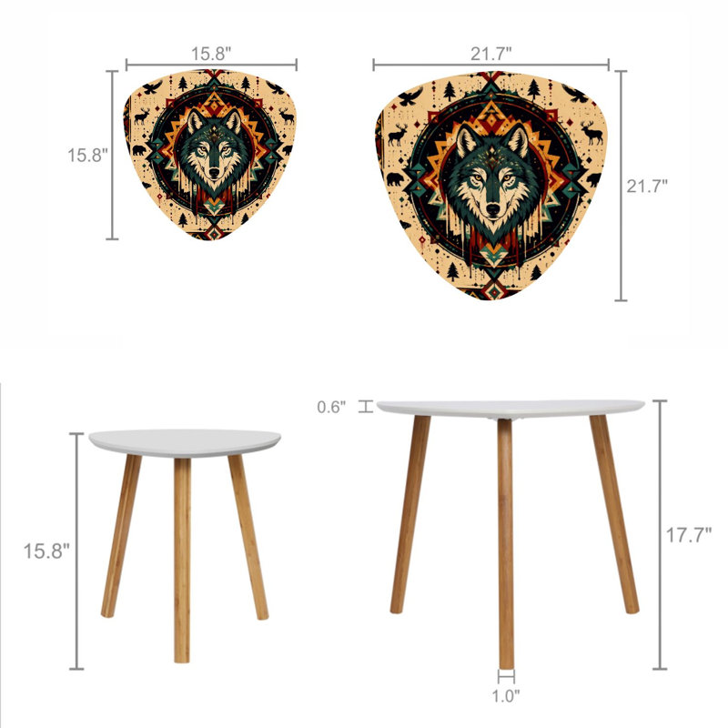 Ensemble de 2 tables basses gigognes Triangle