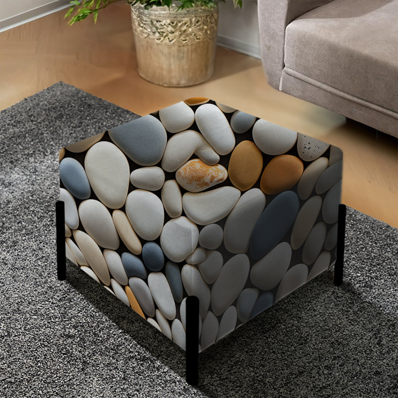 Pebble Mosaic Tropical - Repose-pieds carré tropical