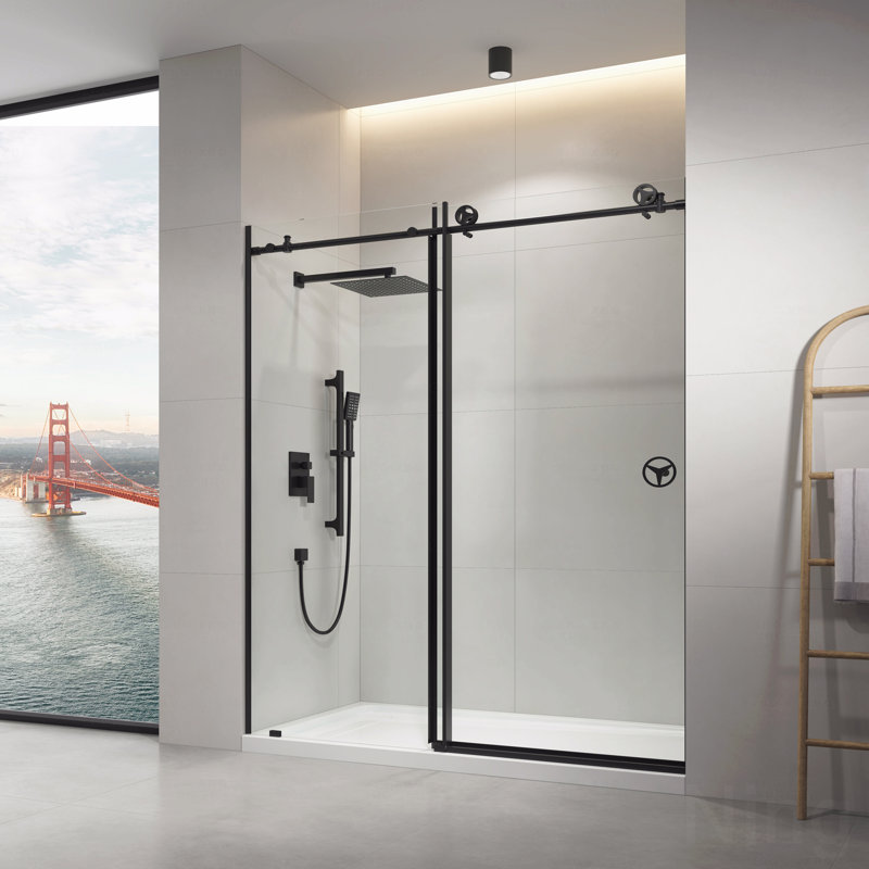 Porte de douche coulissante sans cadre l 60 po x H 76 po