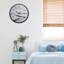 Horloge murale moderne silencieuse 11,8 pouces à motif géométrique blanc à pile à face ronde facile à lire Cuisine de bureau à domicile