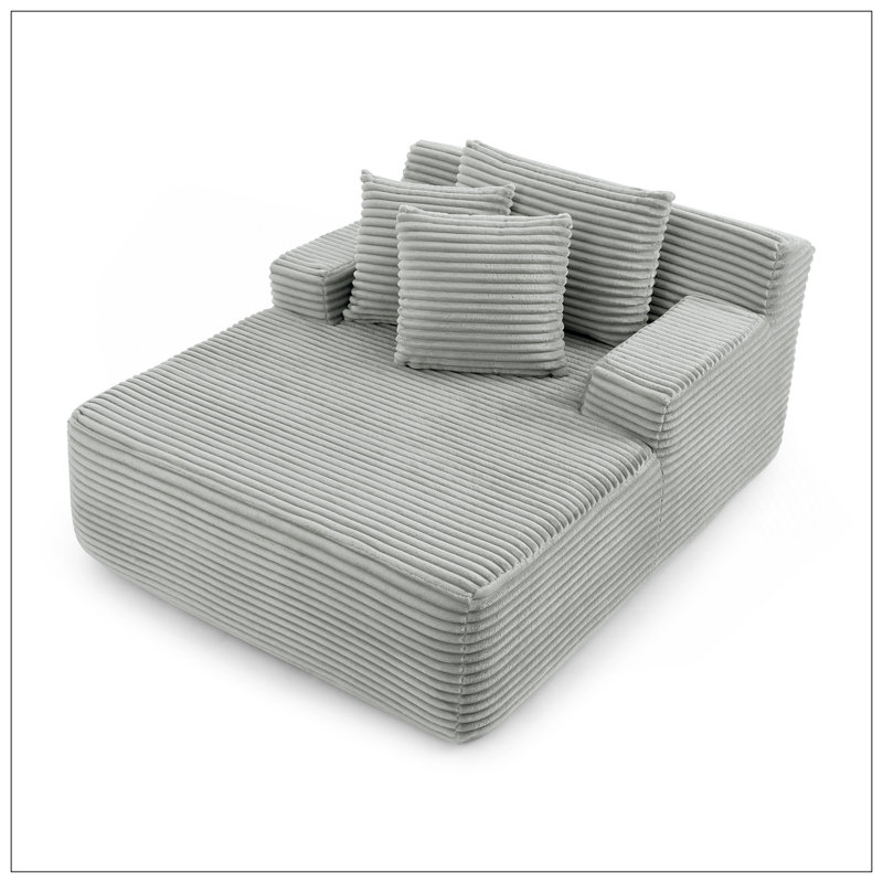 Méridienne simple, paresseuse, sans assemblage, fabriquée en tissu de velours, méridienne moderne moelleuse, utilisée pour les salons et les chambres à coucher