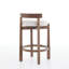 Ensemble de 4 tabourets de comptoir pivotants, tabourets de bar modernes avec dossier Mid-Century, hauteur de siège de 26 pouces-782465914