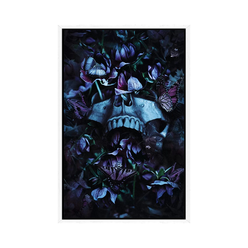 Blossom Death by Nicebleed - Print on Canvas, 101.6cm H x 66.04cm W x 3.81cm D, White Framed
