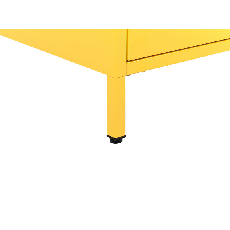 Kymarie 43cm W Steel Bedside Table, Yellow