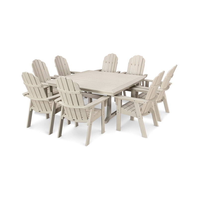 Ensemble repas 9 pièces Vineyard Adirondack, Sable, Sable